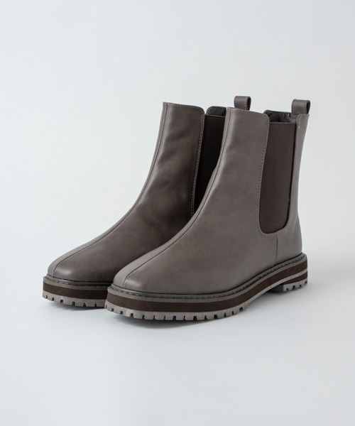 Rewde（ルゥデ）の「タンクソールサイドゴアブーティ（1R18-BT01）（ブーツ・レディース・ブラック/ブラウン・LL/S/M/L）」の7枚目の写真