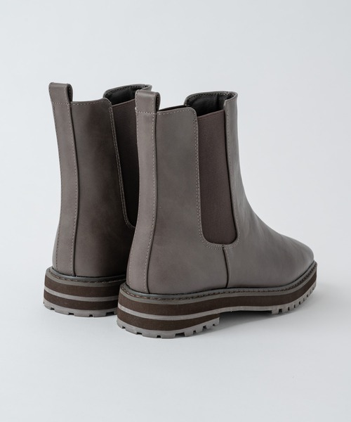 Rewde（ルゥデ）の「タンクソールサイドゴアブーティ（1R18-BT01）（ブーツ・レディース・ブラック/ブラウン・LL/S/M/L）」の19枚目の写真