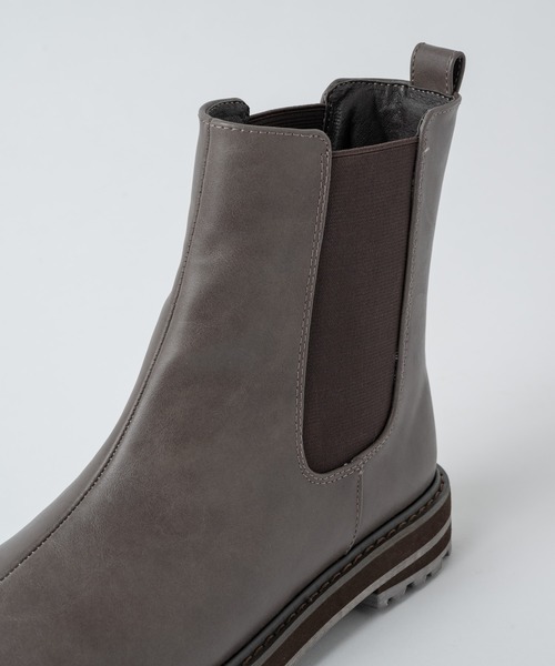 Rewde（ルゥデ）の「タンクソールサイドゴアブーティ（1R18-BT01）（ブーツ・レディース・ブラック/ブラウン・LL/S/M/L）」の20枚目の写真