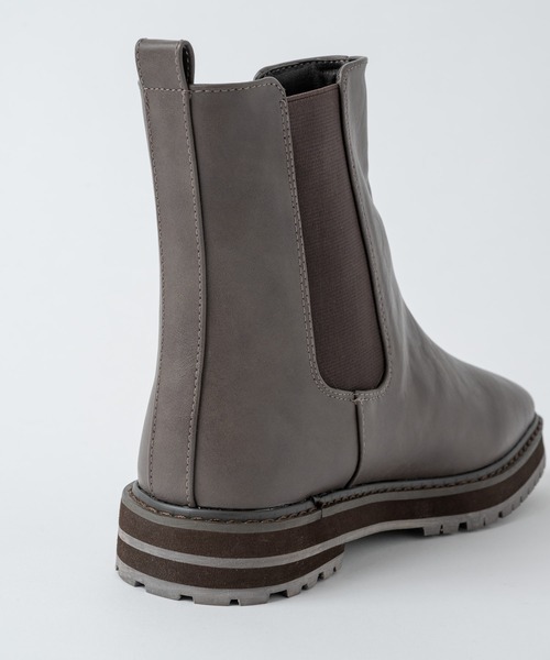 Rewde（ルゥデ）の「タンクソールサイドゴアブーティ（1R18-BT01）（ブーツ・レディース・ブラック/ブラウン・LL/S/M/L）」の10枚目の写真