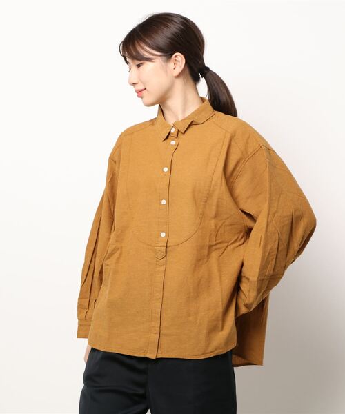 Samansa Mos2(サマンサ モスモス)の「ドルマン風シャツ(シャツ/ブラウス・レディース・ブラック/ベージュ/マスタード/モカ・フリ-)」の8枚目の写真