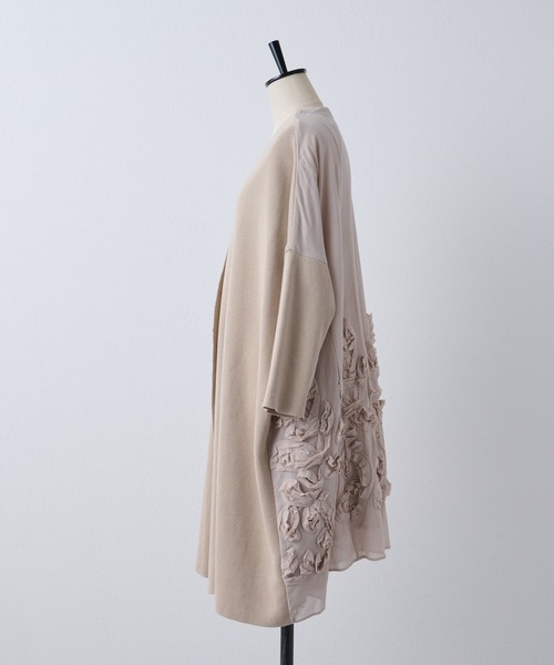 BEARDSLEY（ビアズリー）の「テープ刺繍ロングハオリ（カーディガン/ボレロ・レディース・ベージュ/ネイビー・FREE）」の14枚目の写真