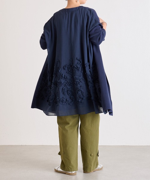 BEARDSLEY（ビアズリー）の「テープ刺繍ロングハオリ（カーディガン/ボレロ・レディース・ベージュ/ネイビー・FREE）」の22枚目の写真