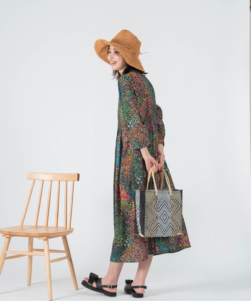 salle de bal（サルデバル）の「柄 メルカドバッグ かごバッグ お買い物バッグ トートバッグ M TANPIN DESIN RAB（かごバッグ・レディース・その他4/その他1/その他2/その他3・FREE）」の14枚目の写真