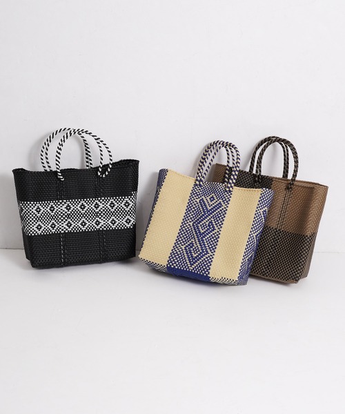 salle de bal（サルデバル）の「柄 メルカドバッグ かごバッグ お買い物バッグ トートバッグ M TANPIN DESIN RAB（かごバッグ・レディース・その他4/その他1/その他2/その他3・FREE）」の10枚目の写真