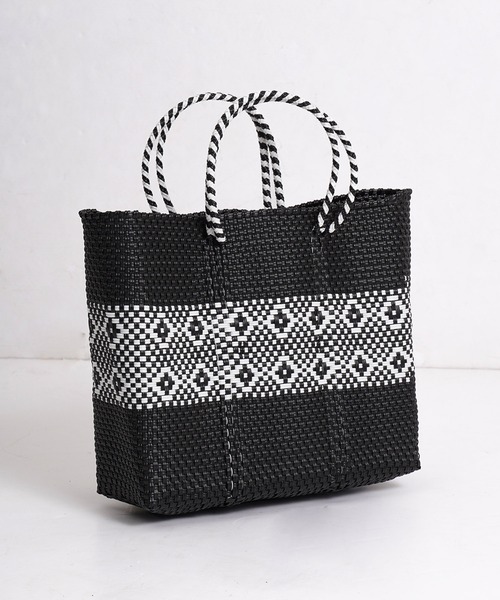 salle de bal（サルデバル）の「柄 メルカドバッグ かごバッグ お買い物バッグ トートバッグ M TANPIN DESIN RAB（かごバッグ・レディース・その他4/その他1/その他2/その他3・FREE）」の12枚目の写真