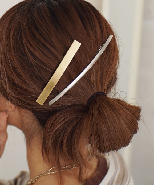 Port(ポート)の「シャープライン メタル バレッタ_(バレッタ/ヘアクリップ・レディース・シルバー/ゴールド/シルバー系その他/ゴールド系その他/シルバー系その他2/ゴールド系その他2・FREE)」の1枚目の写真