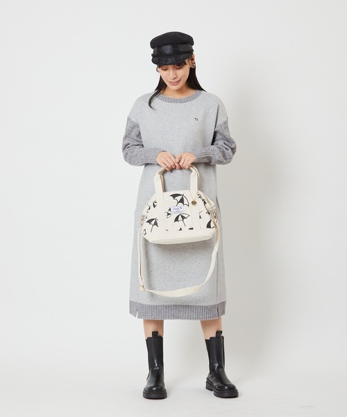 Arnold Palmer（アーノルドパーマー）の「アンブレラパターン キャンバス シェア トート（トートバッグ・レディース・ブラック/ホワイト/グレイッシュベージュ/ネイビー/ライトブルー/インディゴブルー・F）」の7枚目の写真