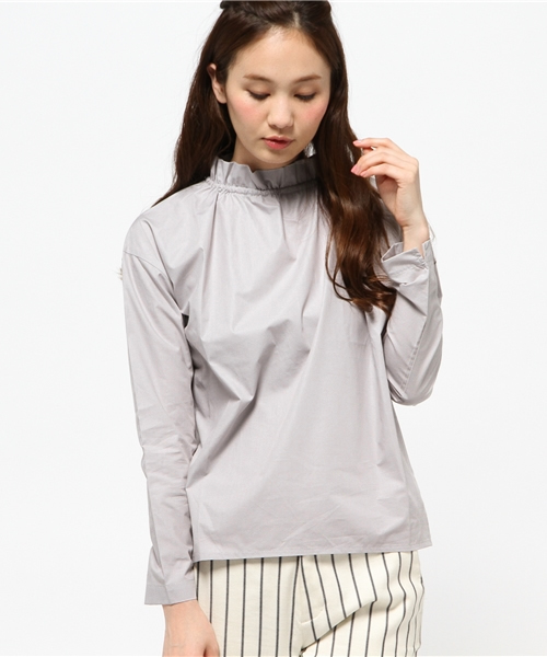Kastane（カスタネ）の「【Kastane】バックリボンギャザーブラウス（シャツ/ブラウス・レディース・オフホワイト/グレー・FREE）」の2枚目の写真