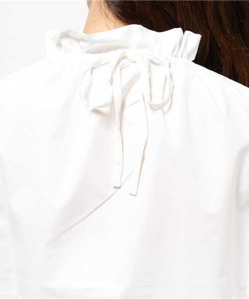 Kastane（カスタネ）の「【Kastane】バックリボンギャザーブラウス（シャツ/ブラウス・レディース・オフホワイト/グレー・FREE）」の4枚目の写真