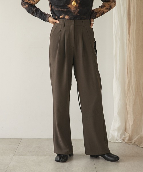 rectangle(レクタングル)の「ダブルタックスラックスパンツ(スラックス・レディース・ブラウン/オリーブ・MEDIUM/LARGE)」の10枚目の写真