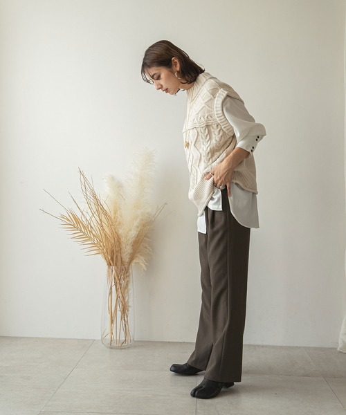 rectangle(レクタングル)の「ダブルタックスラックスパンツ(スラックス・レディース・ブラウン/オリーブ・MEDIUM/LARGE)」の14枚目の写真