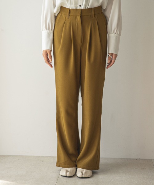 rectangle(レクタングル)の「ダブルタックスラックスパンツ(スラックス・レディース・ブラウン/オリーブ・MEDIUM/LARGE)」の17枚目の写真