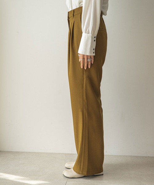 rectangle(レクタングル)の「ダブルタックスラックスパンツ(スラックス・レディース・ブラウン/オリーブ・MEDIUM/LARGE)」の19枚目の写真