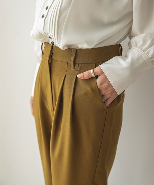 rectangle(レクタングル)の「ダブルタックスラックスパンツ(スラックス・レディース・ブラウン/オリーブ・MEDIUM/LARGE)」の22枚目の写真