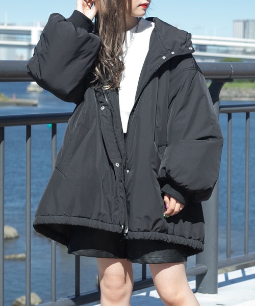 PairPair（ペアペア）の「中綿フェイクダウンジャケット(ユニセックス)（ダウンジャケット/コート・レディース・ブラック・MEDIUM/LARGE）」の8枚目の写真