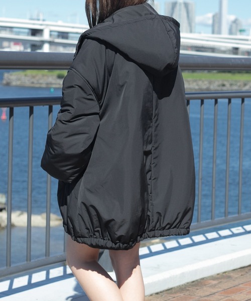 PairPair（ペアペア）の「中綿フェイクダウンジャケット(ユニセックス)（ダウンジャケット/コート・レディース・ブラック・MEDIUM/LARGE）」の5枚目の写真