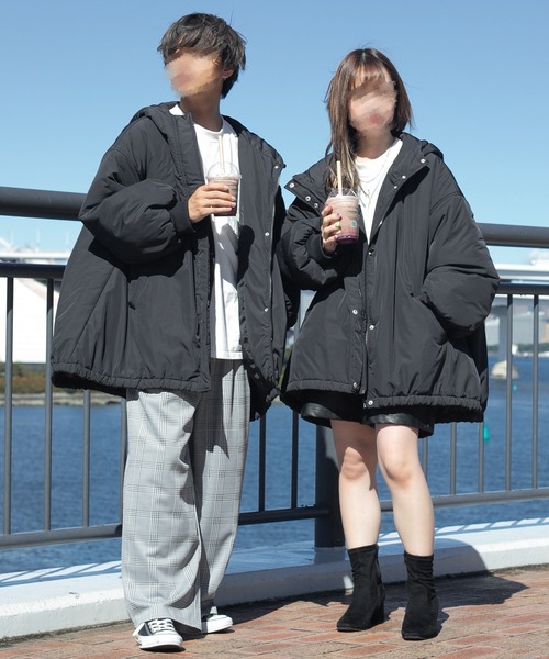 PairPair（ペアペア）の「中綿フェイクダウンジャケット(ユニセックス)（ダウンジャケット/コート・レディース・ブラック・MEDIUM/LARGE）」の9枚目の写真