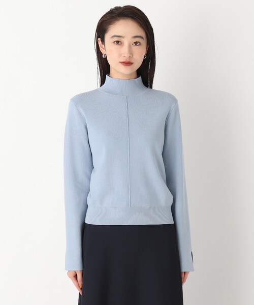 OPAQUE.CLIP（オペークドットクリップ）の「◆レーヨンストレッチ モックネックニット【WEB限定サイズ】（ニット/セーター・レディース・ライトブルー/ブラック/ホワイト系・40/38/42）」の7枚目の写真