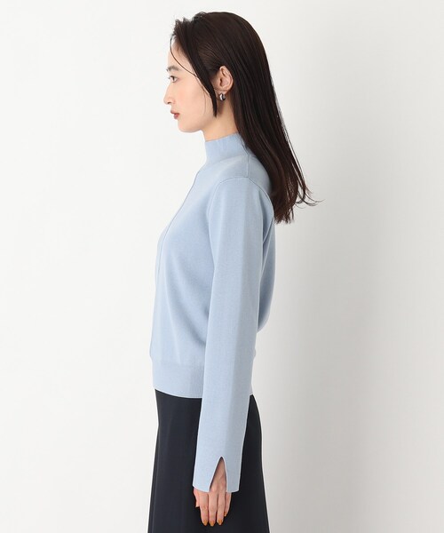 OPAQUE.CLIP（オペークドットクリップ）の「◆レーヨンストレッチ モックネックニット【WEB限定サイズ】（ニット/セーター・レディース・ライトブルー/ブラック/ホワイト系・40/38/42）」の5枚目の写真