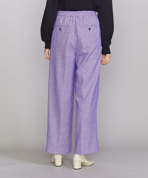 BEAUTY&YOUTH UNITED ARROWS(ビューティーアンドユースユナイテッドアローズ)の「BY ハウンドトゥース イージータック パンツ -ウォッシャブル-(その他パンツ・レディース・ベージュ/パープル・S/M)」の5枚目の写真