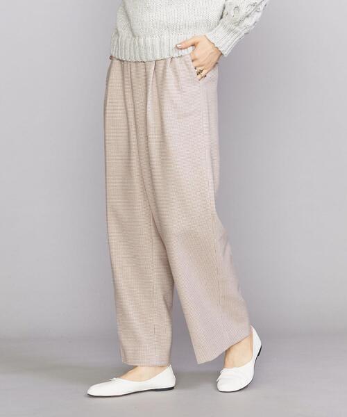 BEAUTY&YOUTH UNITED ARROWS(ビューティーアンドユースユナイテッドアローズ)の「BY ハウンドトゥース イージータック パンツ -ウォッシャブル-(その他パンツ・レディース・ベージュ/パープル・S/M)」の8枚目の写真