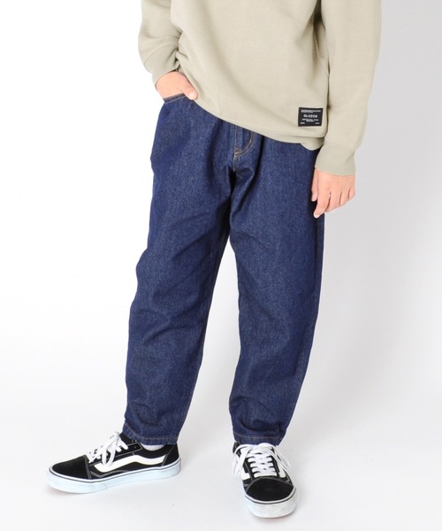 GLAZOS（グラソス）の「デニム・バルーンパンツ（デニムパンツ・キッズ・グレー/ブルー・130cm/140cm/150cm/160cm/170cm）」の2枚目の写真