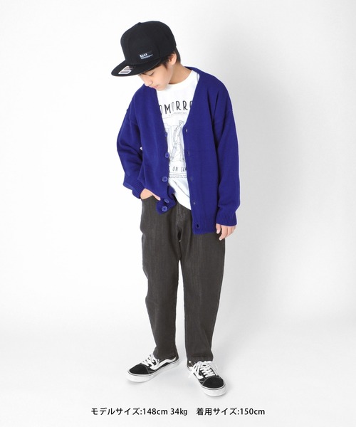 GLAZOS（グラソス）の「デニム・バルーンパンツ（デニムパンツ・キッズ・グレー/ブルー・130cm/140cm/150cm/160cm/170cm）」の5枚目の写真