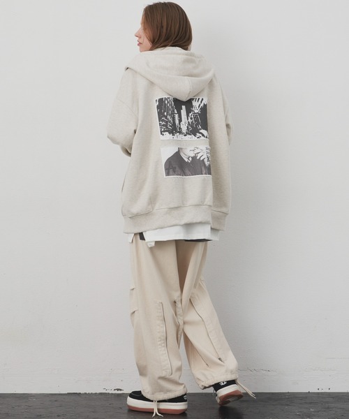 AIVER パッチワークパーカー LARGE AIVER（アイバー）の「AIVER Sパッチフルジップパーカー