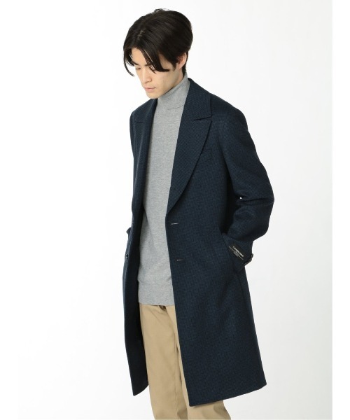 セール エムエフエディトリアルメンズ M F Editorial Men カシミヤ混ウール 千鳥 ポロコート チェスターコート M F Editorial エムエフエディトリアル のファッション通販 Zozotown