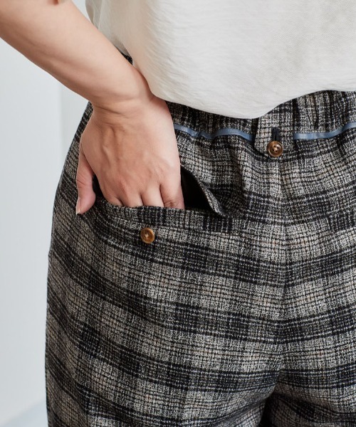 cepo（セポ）の「ツイードライクチェックトラウザー（その他パンツ・レディース・グレー/ブラウン/ブラック・S/M）」の6枚目の写真