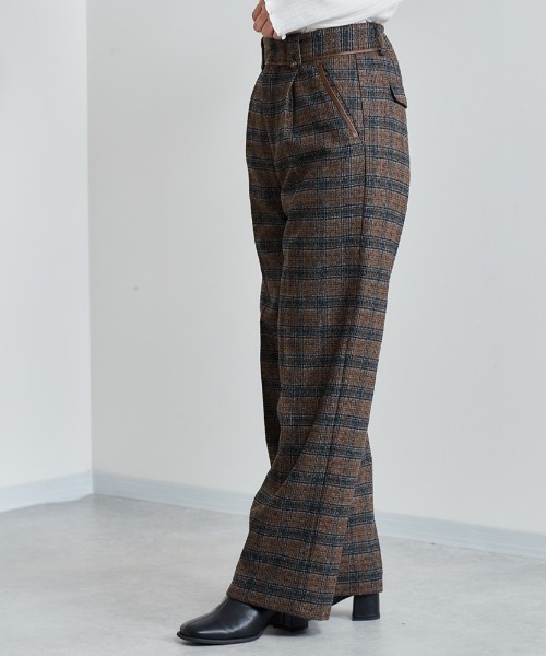 cepo（セポ）の「ツイードライクチェックトラウザー（その他パンツ・レディース・グレー/ブラウン/ブラック・S/M）」の12枚目の写真