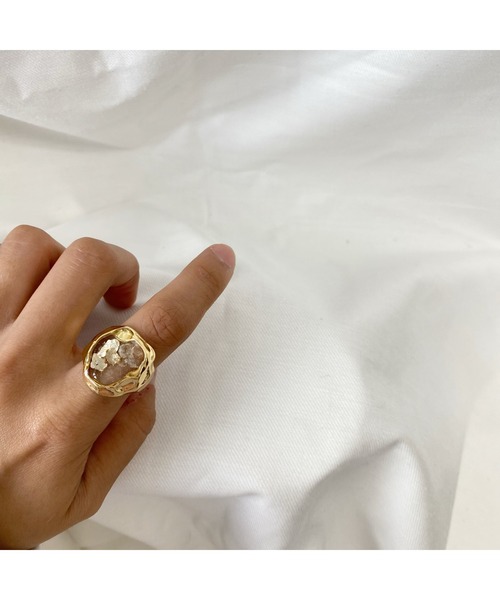 tone(トーン)の「【Laugh】Kirara Metalring(MA)(リング・レディース・ダークブラウン/ベージュ/グリーン・FREE)」の5枚目の写真