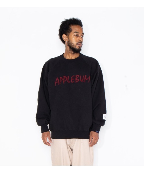 APPLEBUM（アップルバム）の「Needle Punch Ultra Heavy Weight Crew（スウェット・メンズ・ブラック・MEDIUM/LARGE/X-LARGE）」の11枚目の写真