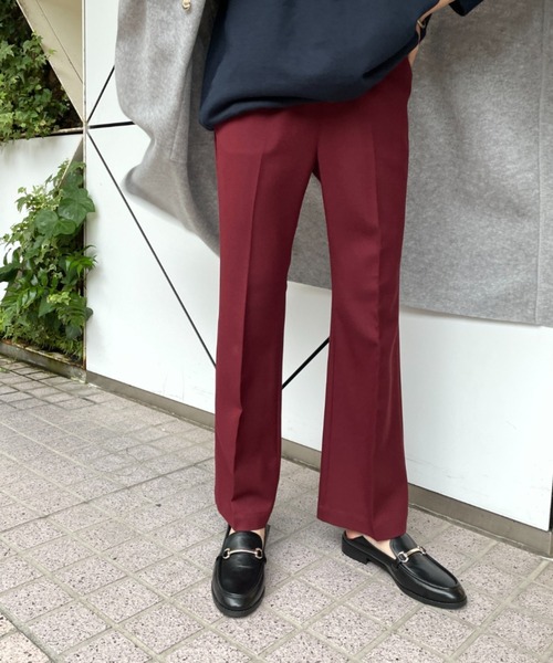 LOUNGEDRESS（ラウンジドレス）の「TRセンタープレスフレアPT（その他パンツ・レディース・ブラック/グレー/ボルドー・FREE）」の3枚目の写真