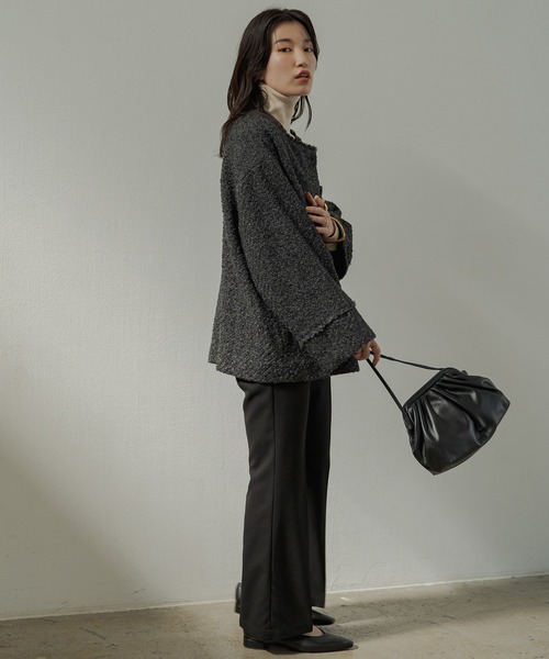 LOUNGEDRESS（ラウンジドレス）の「TRセンタープレスフレアPT（その他パンツ・レディース・ブラック/グレー/ボルドー・FREE）」の9枚目の写真