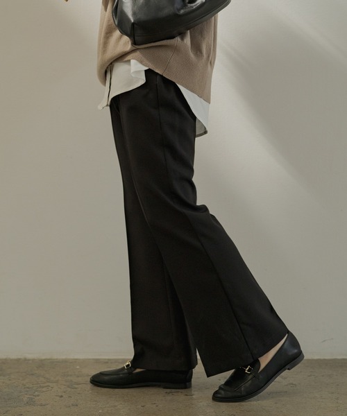 LOUNGEDRESS（ラウンジドレス）の「TRセンタープレスフレアPT（その他パンツ・レディース・ブラック/グレー/ボルドー・FREE）」の16枚目の写真