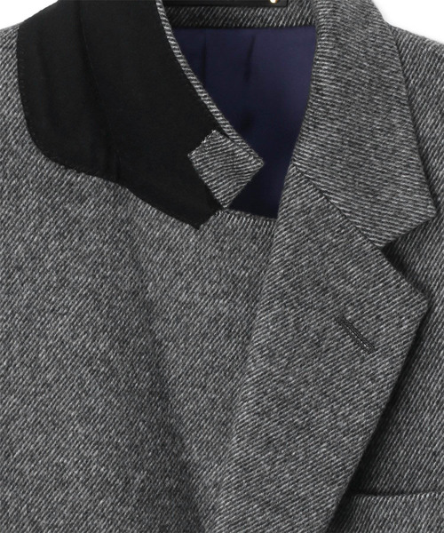 ポールスミス ウールカシミヤ チェスターコート チャコールグレー 中古・古着通販】PAUL SMITH (ポールスミス) ウール×カシミヤ