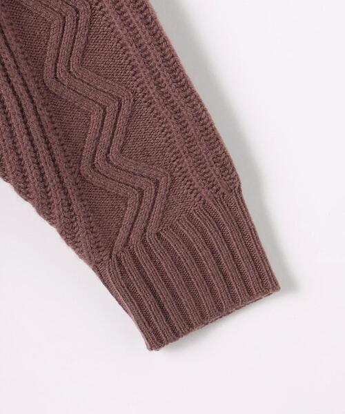 green label relaxing（グリーンレーベルリラクシング）の「タスマニアウール アラン クルーネック ニット（ニット/セーター・メンズ・ベージュ/モカ/ダークグリーン/ブラック/ライトグレー・L/S/M/XL）」の17枚目の写真