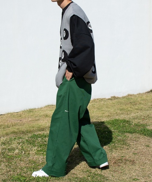 Perushu（ペルーシュ）の「ワンロールワイドチノパンツ（チノパンツ・メンズ・イエロー/グリーン/アイボリー・SMALL/MEDIUM/LARGE）」の19枚目の写真