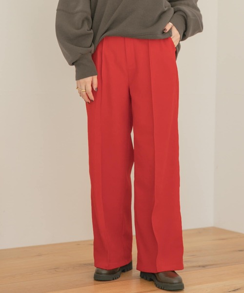 ITEMS URBANRESEARCH(アイテムズ アーバンリサーチ)の「センターシームパンツ(その他パンツ・レディース・レッド/ネイビー/ベージュ・FREE)」の3枚目の写真