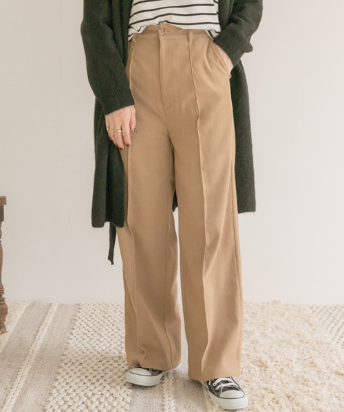 ITEMS URBANRESEARCH(アイテムズ アーバンリサーチ)の「センターシームパンツ(その他パンツ・レディース・レッド/ネイビー/ベージュ・FREE)」の4枚目の写真