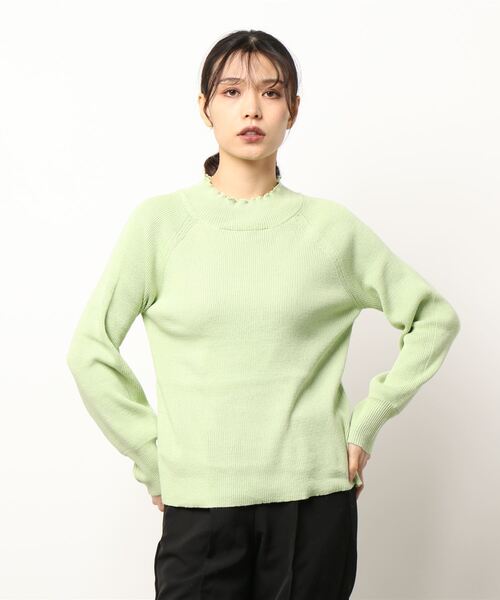 LBC(エルビーシー)の「メローリブニット(ニット/セーター・レディース・ホワイト/チャコールグレー/クリアグリーン/ライトパープル・M/L)」の14枚目の写真