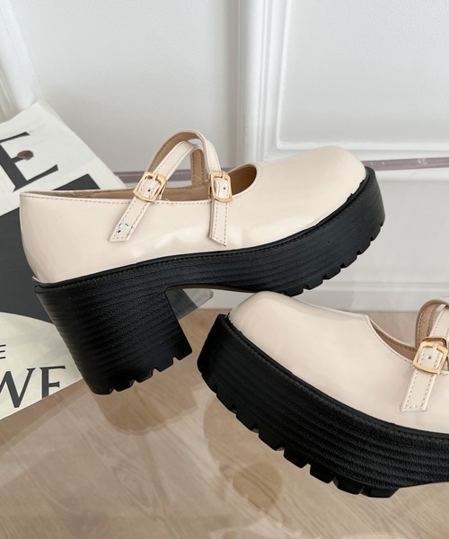 Shoes in Closet(シューズインクローゼット)の「厚底 スタイルアップソール 2WAYデザイン メリージェーン 1821(ドレスシューズ・レディース・ブラック/ブラック系その他/アイボリー・S/M/L/LL/XS/3L)」の12枚目の写真