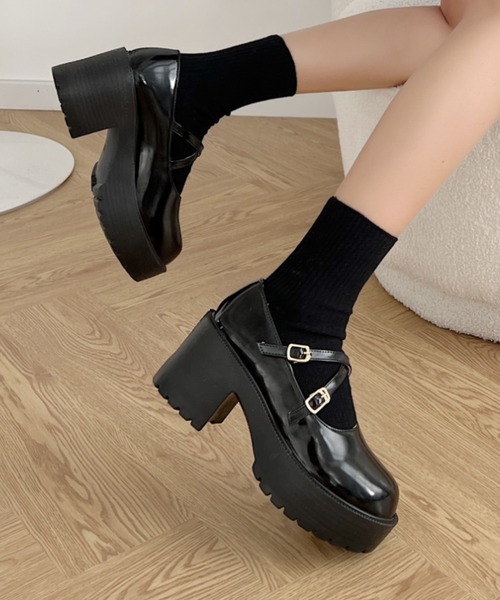 Shoes in Closet(シューズインクローゼット)の「厚底 スタイルアップソール 2WAYデザイン メリージェーン 1821(ドレスシューズ・レディース・ブラック/ブラック系その他/アイボリー・S/M/L/LL/XS/3L)」の18枚目の写真