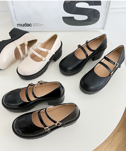 Shoes in Closet(シューズインクローゼット)の「厚底 スタイルアップソール 2WAYデザイン メリージェーン 1821(ドレスシューズ・レディース・ブラック/ブラック系その他/アイボリー・S/M/L/LL/XS/3L)」の20枚目の写真