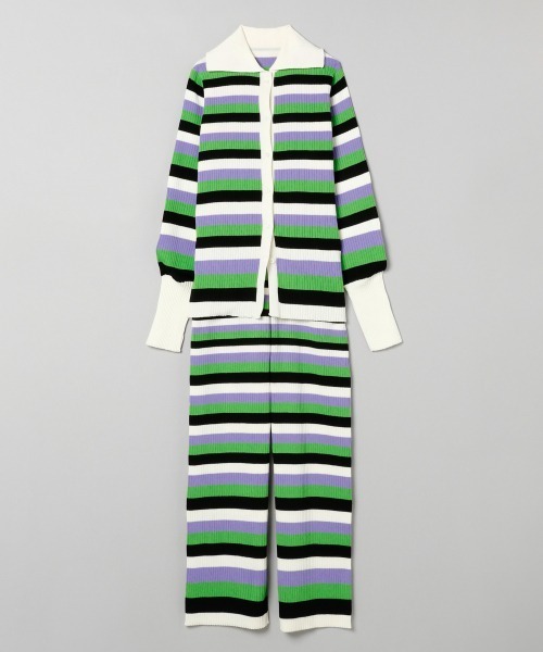 JEANASIS（ジーナシス）の「12Gボーダーリブセットアップ/260664（その他トップス・レディース・ブラック系その他/ホワイト系その他・FREE）」の3枚目の写真