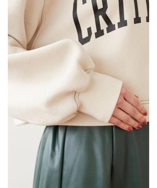 ELENCARE DUE(エレンカーレデュエ)の「・ELENCARE DUEロゴptショートプルオーバー*(スウェット・レディース・チャコールグレー/ベージュ/アイボリー/ボルドー・FREE)」の12枚目の写真