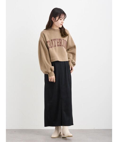 ELENCARE DUE(エレンカーレデュエ)の「・ELENCARE DUEロゴptショートプルオーバー*(スウェット・レディース・チャコールグレー/ベージュ/アイボリー/ボルドー・FREE)」の17枚目の写真