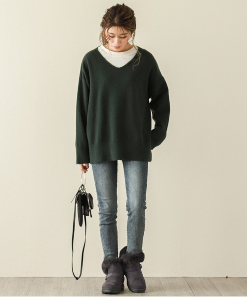 SUGAR BISKET（シュガービスケット）の「ベルト デザイン ムートンブーツ（パンプス・レディース・ブラック/ダークグレー・36/37/38/39/40）」の4枚目の写真